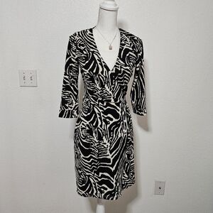 Khloe California wrap Zebra print dress size small